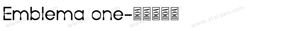 Emblema one字体转换